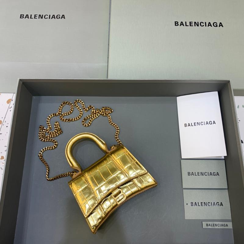 Balenciaga Bags 664676 crocodile pattern gold buckle gold